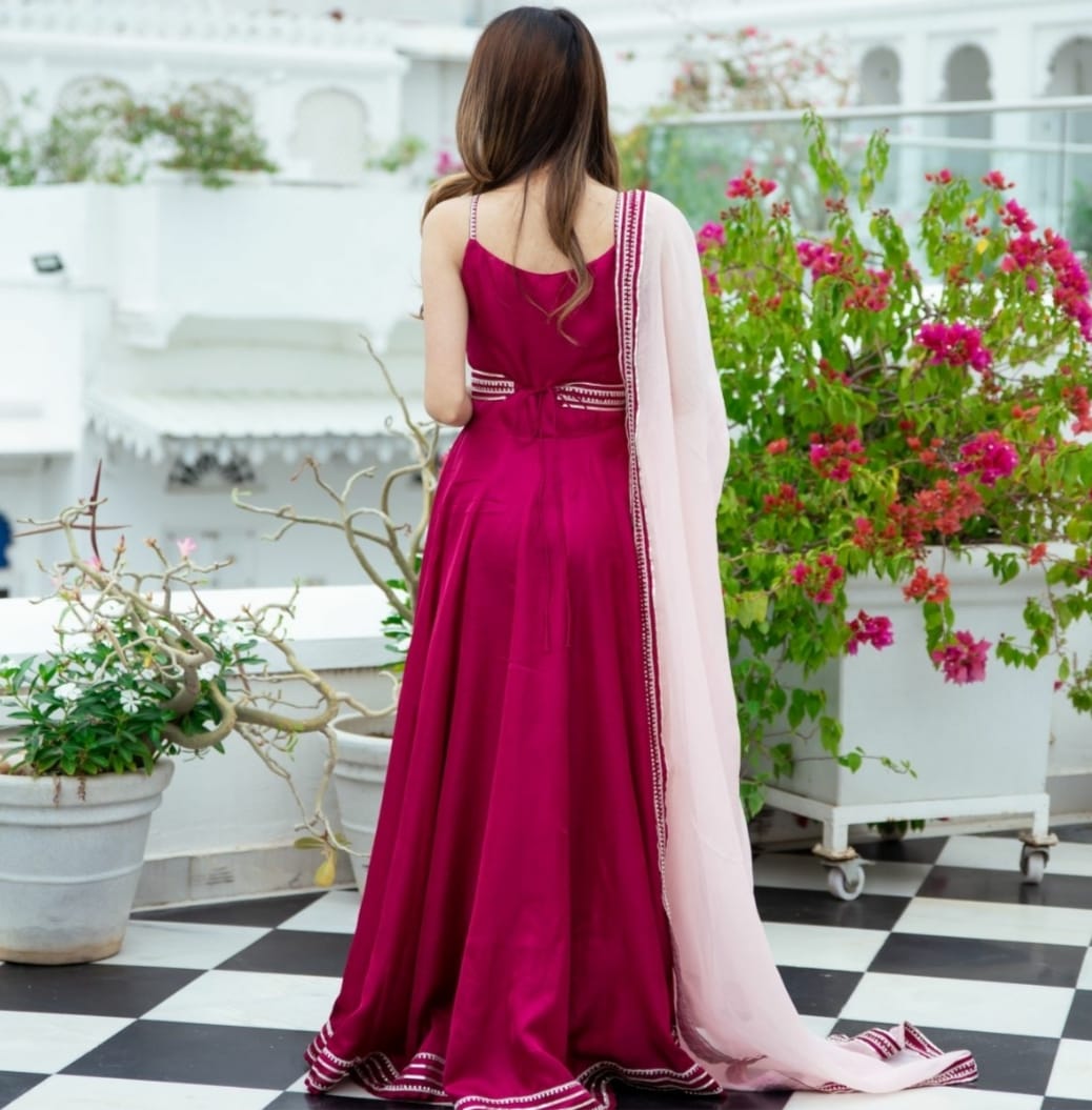 Pink Cotton Long Dress