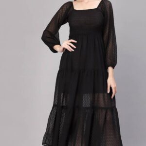 Black Designer Dresses With Smoking