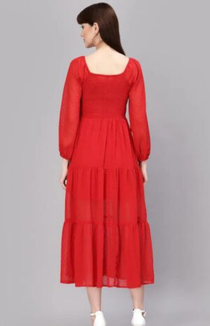 Red Designer Dresses With Smoking