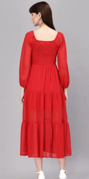 Red Designer Dresses With Smoking