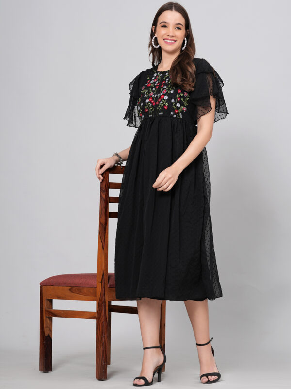 BPT Designer Black Embroidery  Designer Dresses
