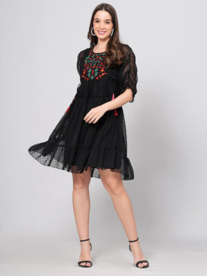 Embroidery Black Dresses 2