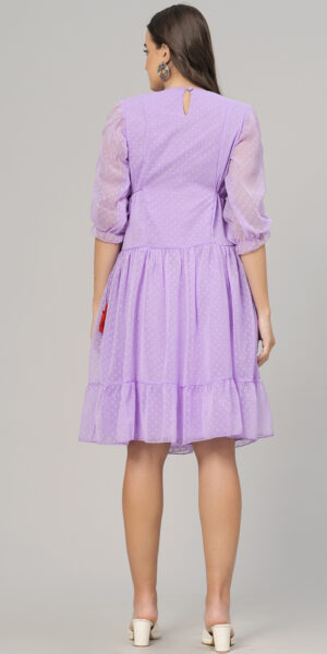 Lavender Embroidery Dress