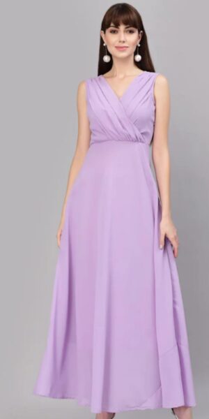 Lavender Long Dress For Womens
